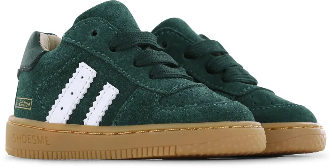 Shoesme Suède Sneakertje Kinderen - Donkergroen - Maat 21 - afbeelding 4 van 6