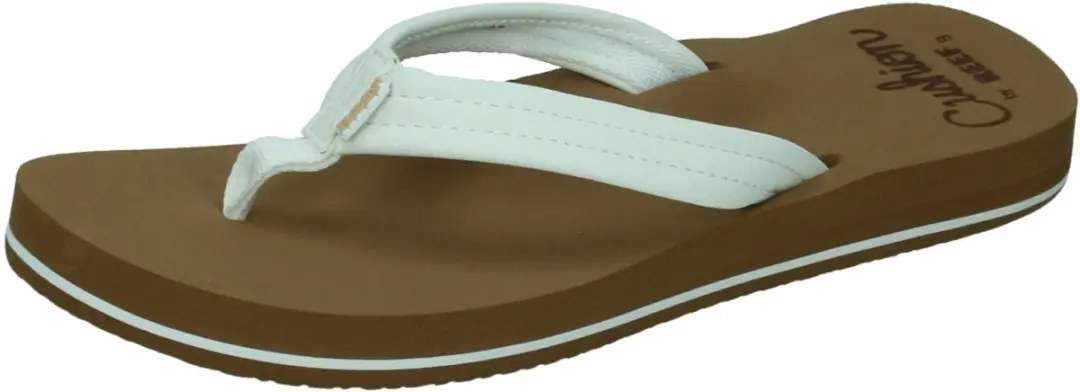 Reef Cushion Breezecloud Dames Teenslipper - Cognac/Wit - Maat 36