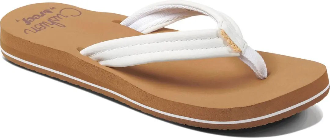 Reef Cushion Breezecloud Dames Teenslipper - Cognac/Wit - Maat 36 - afbeelding 2 van 6
