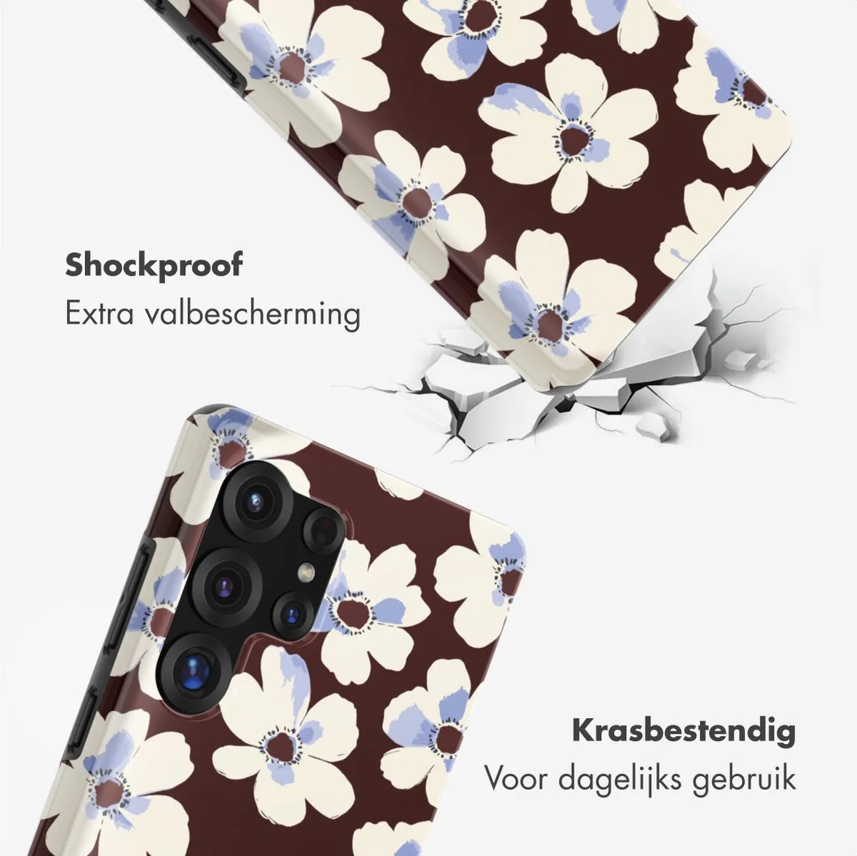 Selencia Hoesje Samsung Galaxy S25 Ultra Choco Flower Pop