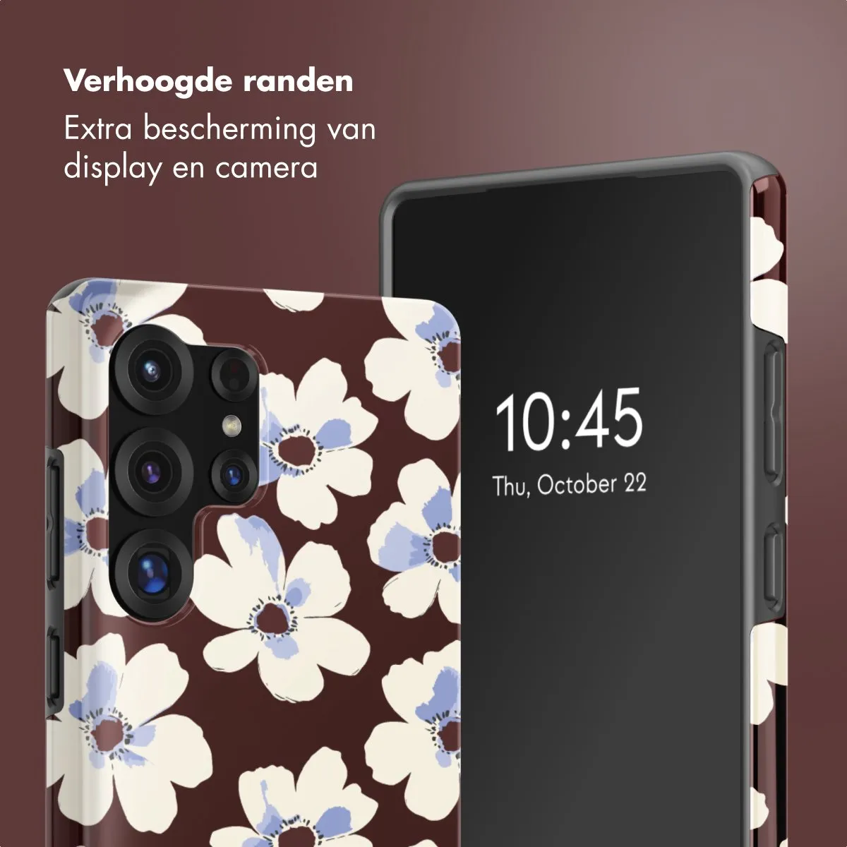 Selencia Hoesje Samsung Galaxy S25 Ultra Choco Flower Pop