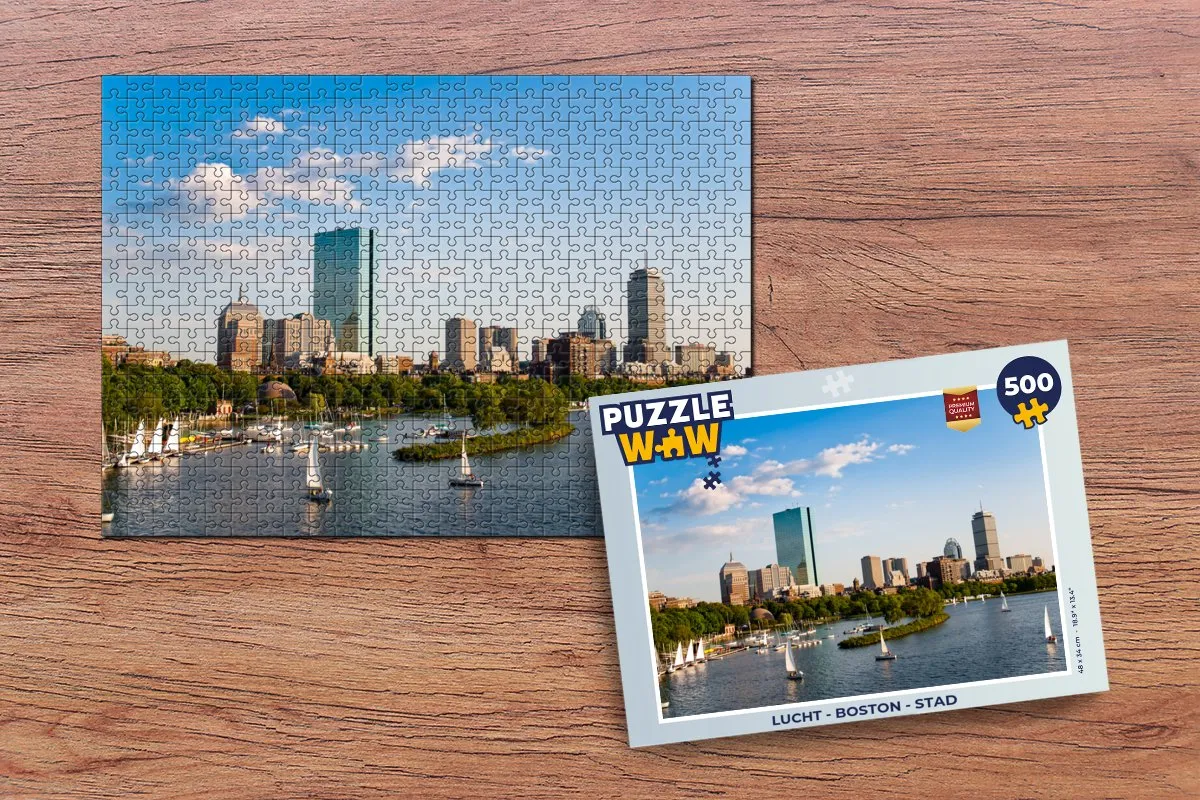 PuzzleWow Boston Stad Legpuzzel 500 Stuks - Multicolor