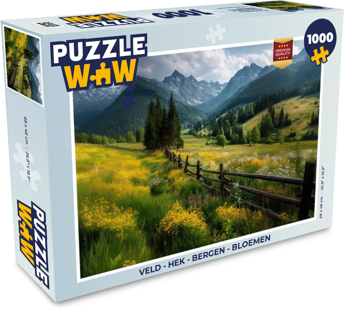 PuzzleWow Bergen & Bloemen Legpuzzel 1000 Stuks
