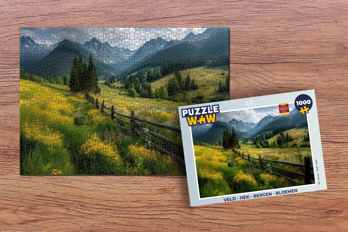 PuzzleWow Bergen & Bloemen Legpuzzel 1000 Stuks