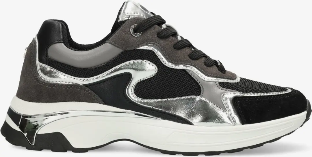 Mexx Portia Love Sneaker - Zwart/Zilver - Maat 38 - afbeelding 2 van 6