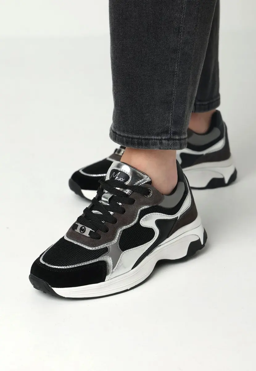 Mexx Portia Love Sneaker - Zwart/Zilver - Maat 38 - afbeelding 3 van 6