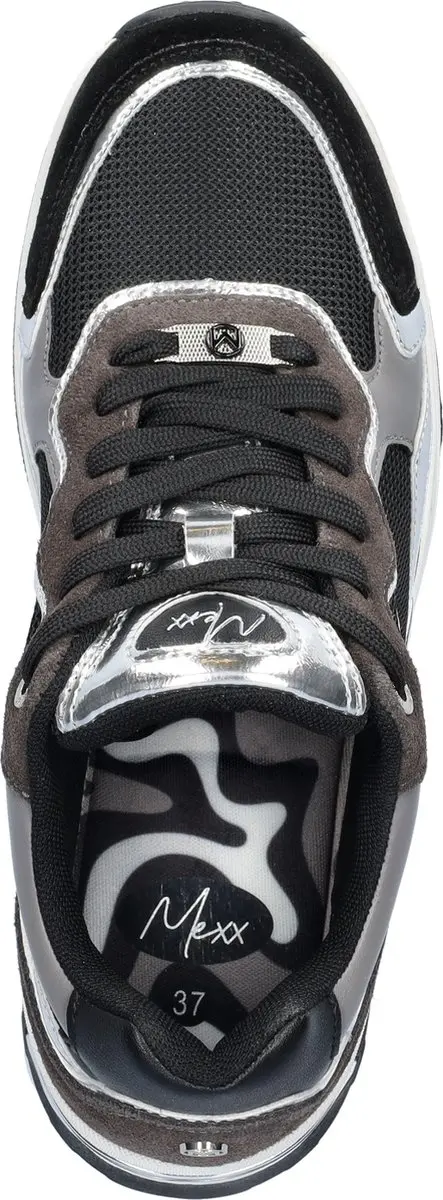 Mexx Portia Love Sneaker - Zwart/Zilver - Maat 38 - afbeelding 4 van 6