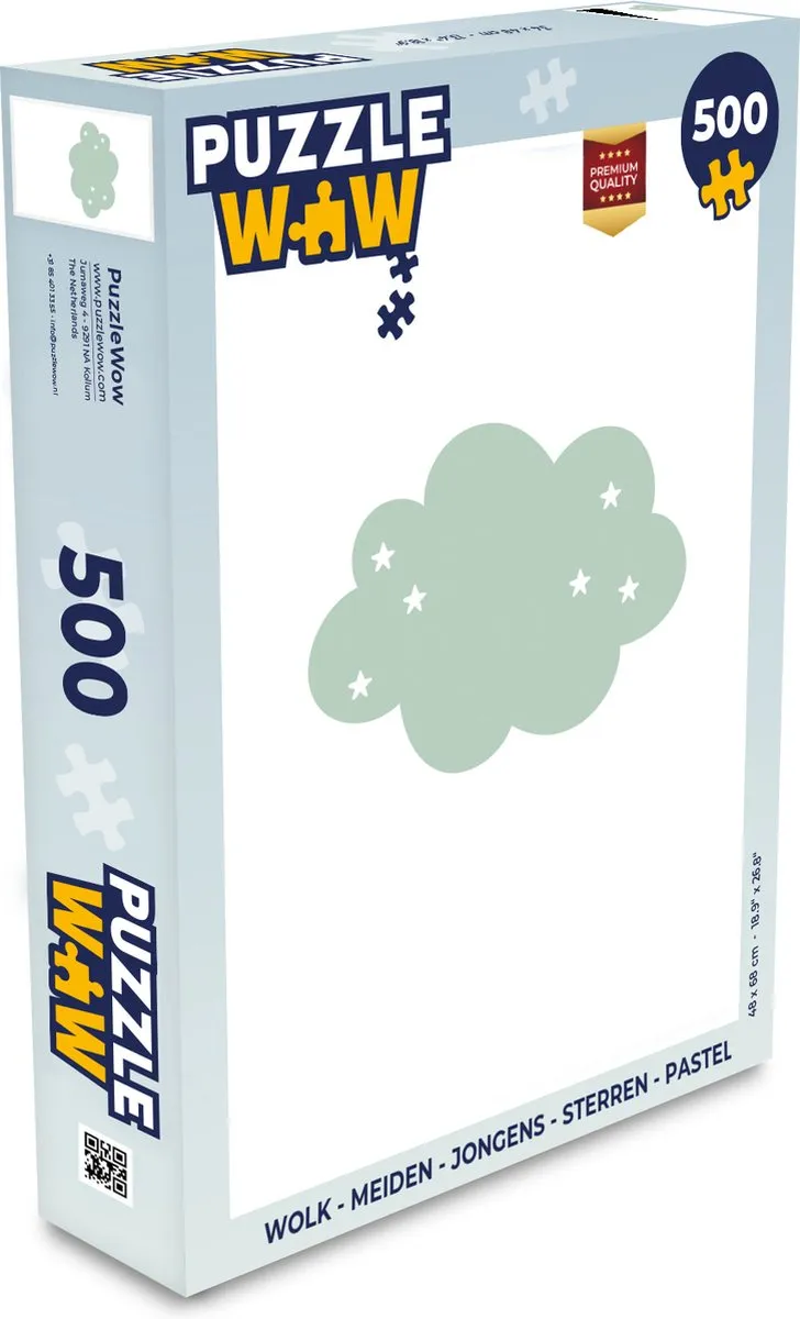 PuzzleWow Wolk Legpuzzel 500 Stuks - Multicolor