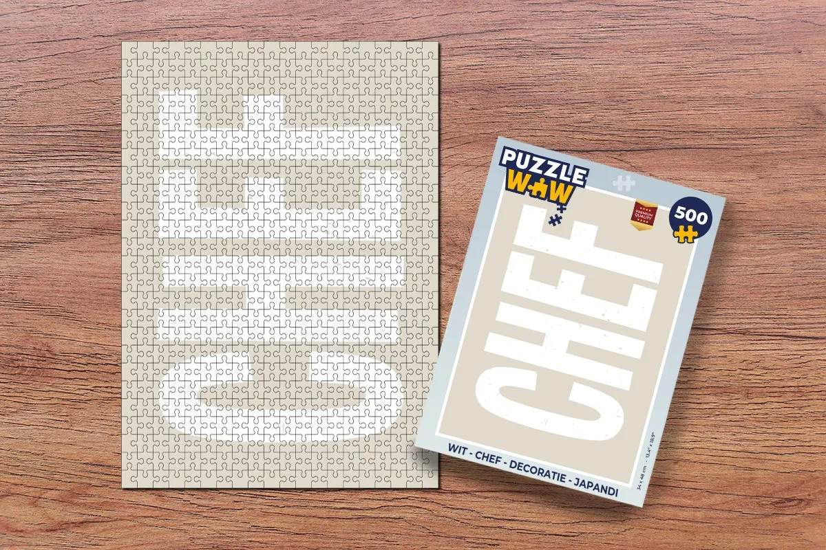 PuzzleWow Chef Wit Legpuzzel 500 Stuks - Japandi Decoratie