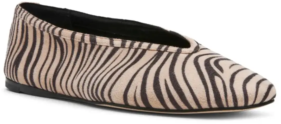 Steve Madden Leni-A Ballerina's - Taupe Zebra - afbeelding 2 van 4