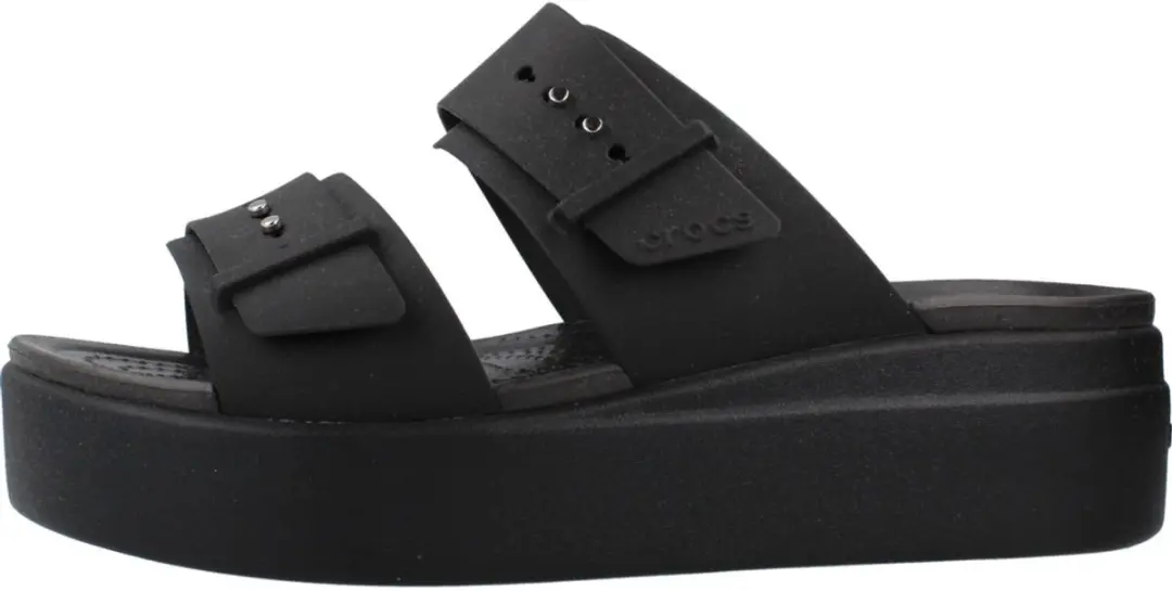 Crocs Brooklyn Low Wedge Sandal - Slides - Zwart