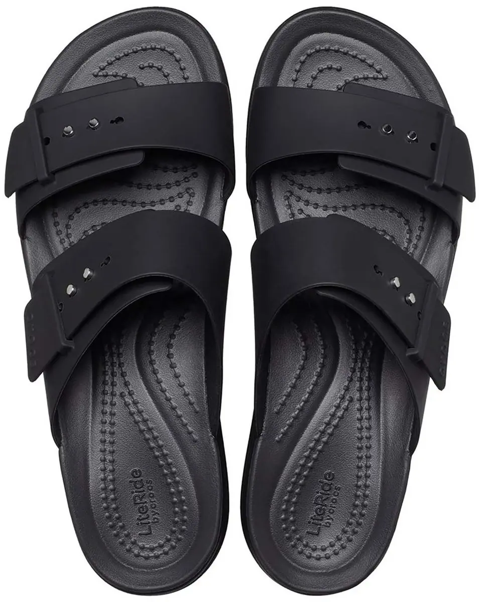 Crocs Brooklyn Low Wedge Sandal - Slides - Zwart