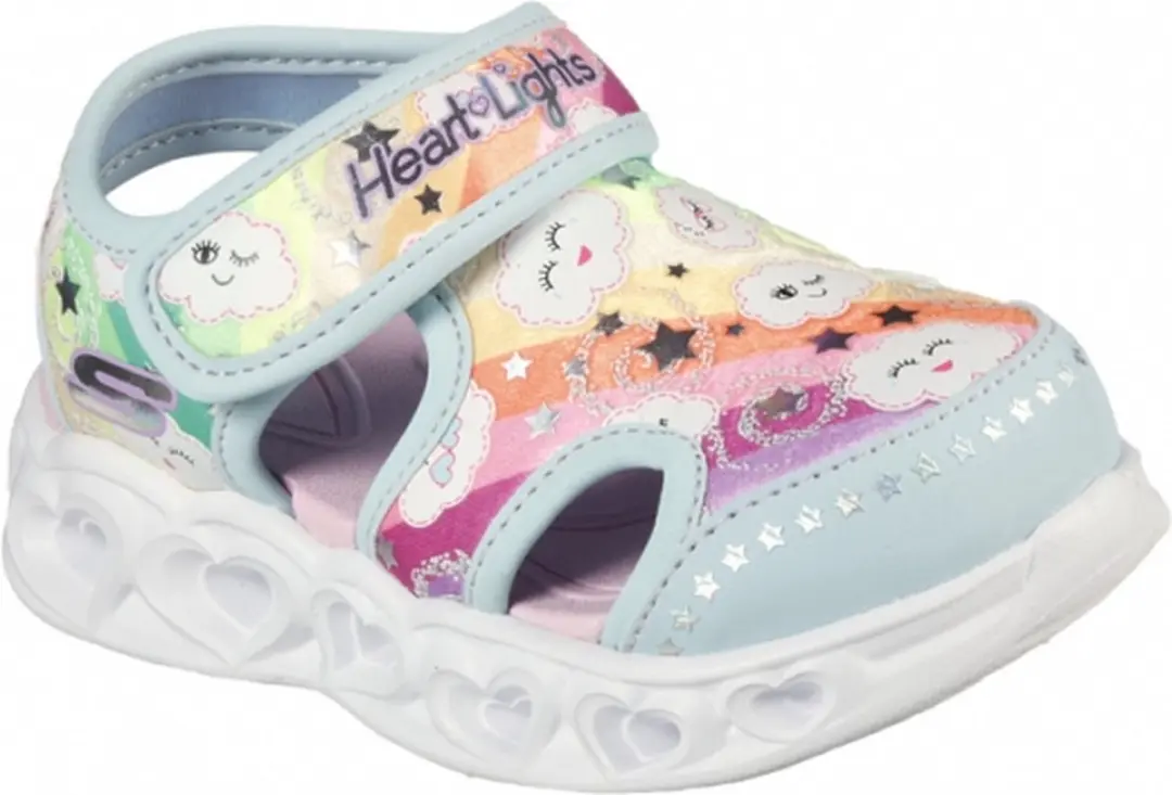 Skechers Heart Lights Sandalen Groen EU 22 Meisjes