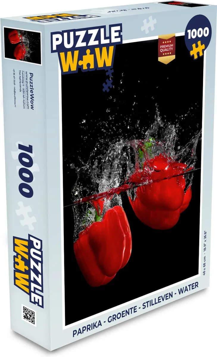 PuzzleWow Paprika Legpuzzel 1000 Stuks - Multicolor