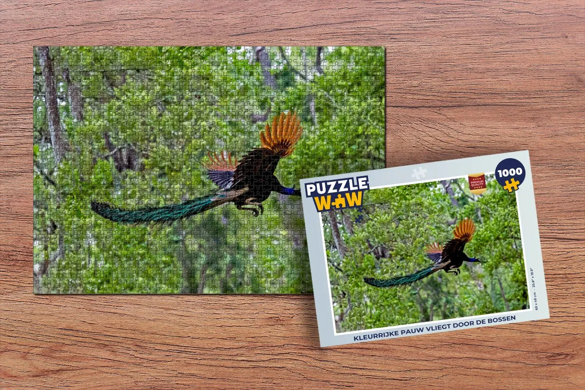 PuzzleWow Vliegen Bos Legpuzzel 1000 Stuks - Multicolor