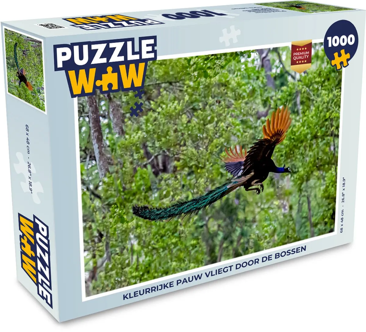 PuzzleWow Vliegen Bos Legpuzzel 1000 Stuks - Multicolor