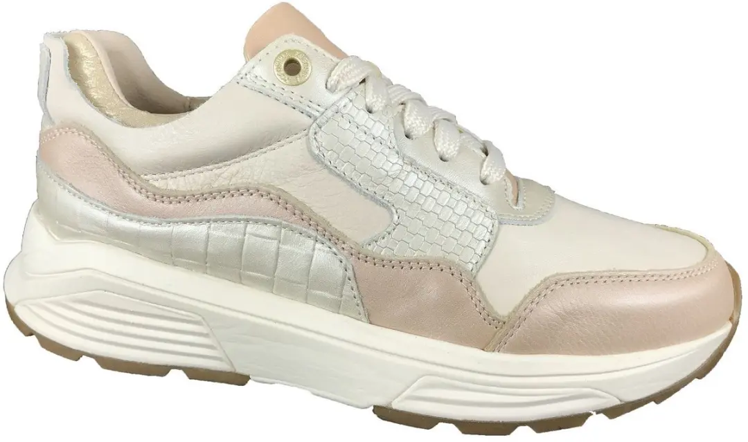 Comfortsneaker dames Xsensible Golden Gate beige soft coral combi