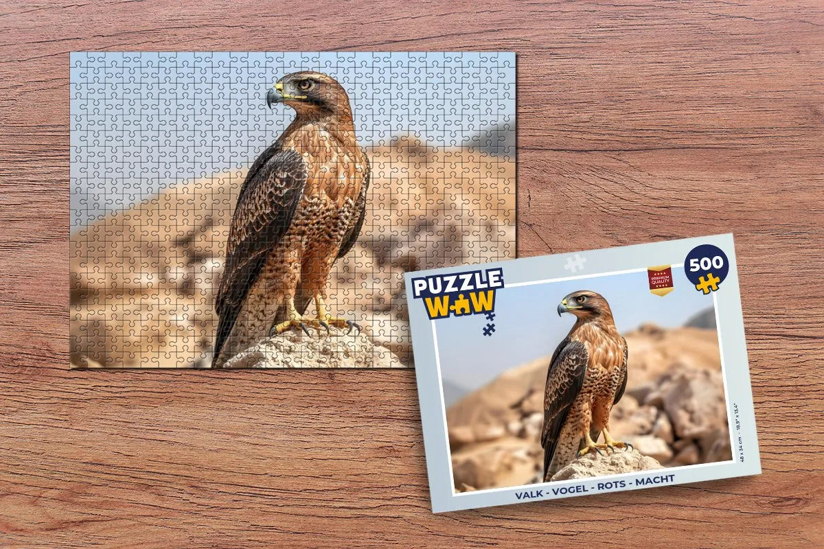 PuzzleWow Valk Vogel Rots Macht Legpuzzel 500 Stuks