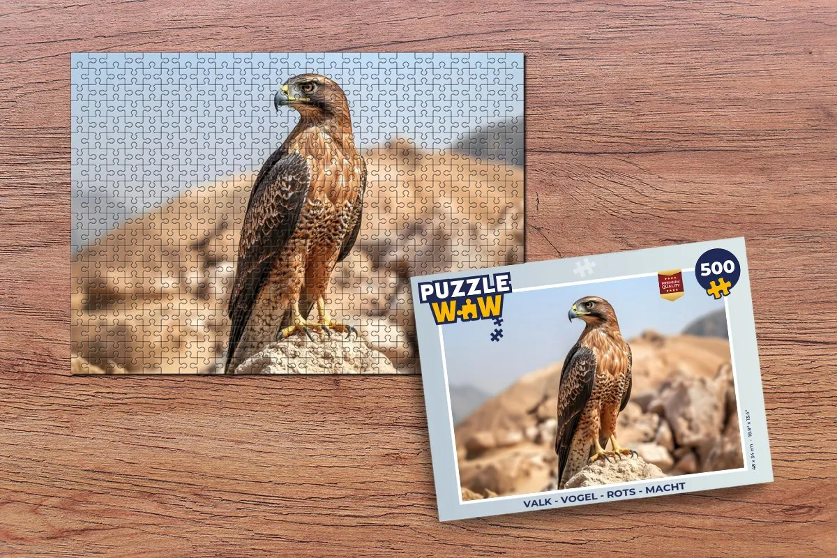 PuzzleWow Valk Vogel Rots Macht Legpuzzel 500 Stuks