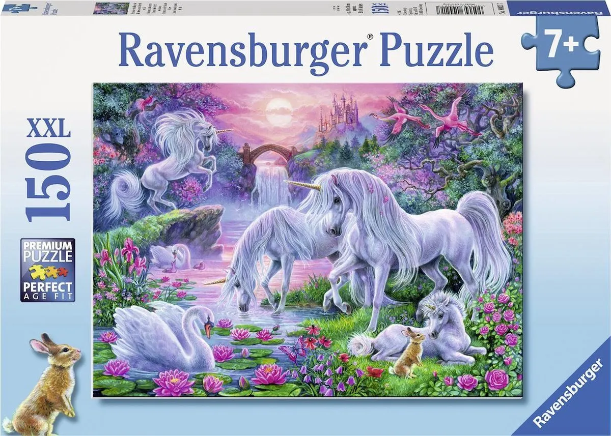Ravensburger Eenhoorns in het Avondrood Puzzel 150 Stuks