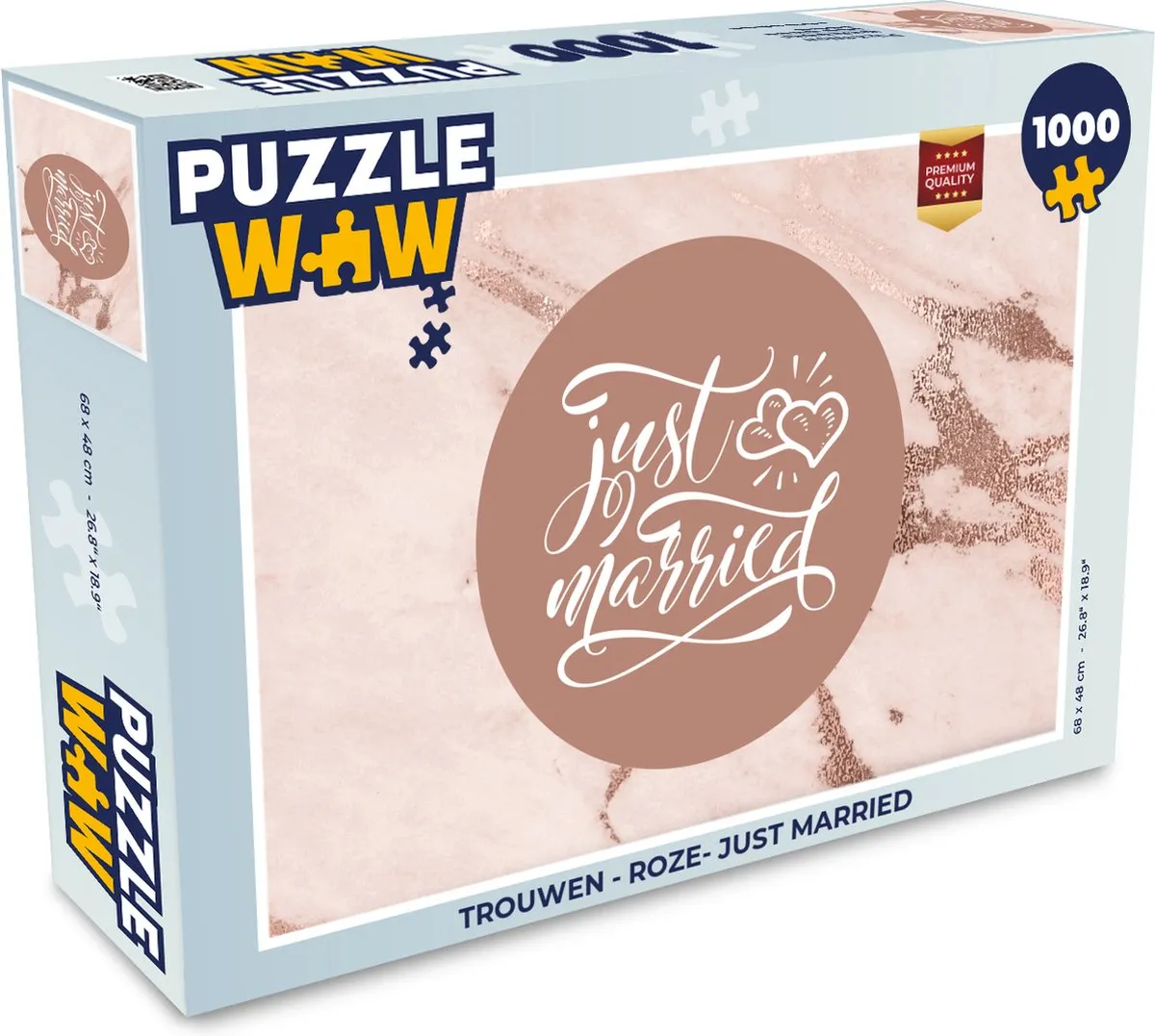 PuzzleWow Just Married Legpuzzel 1000 Stuks - Multicolor
