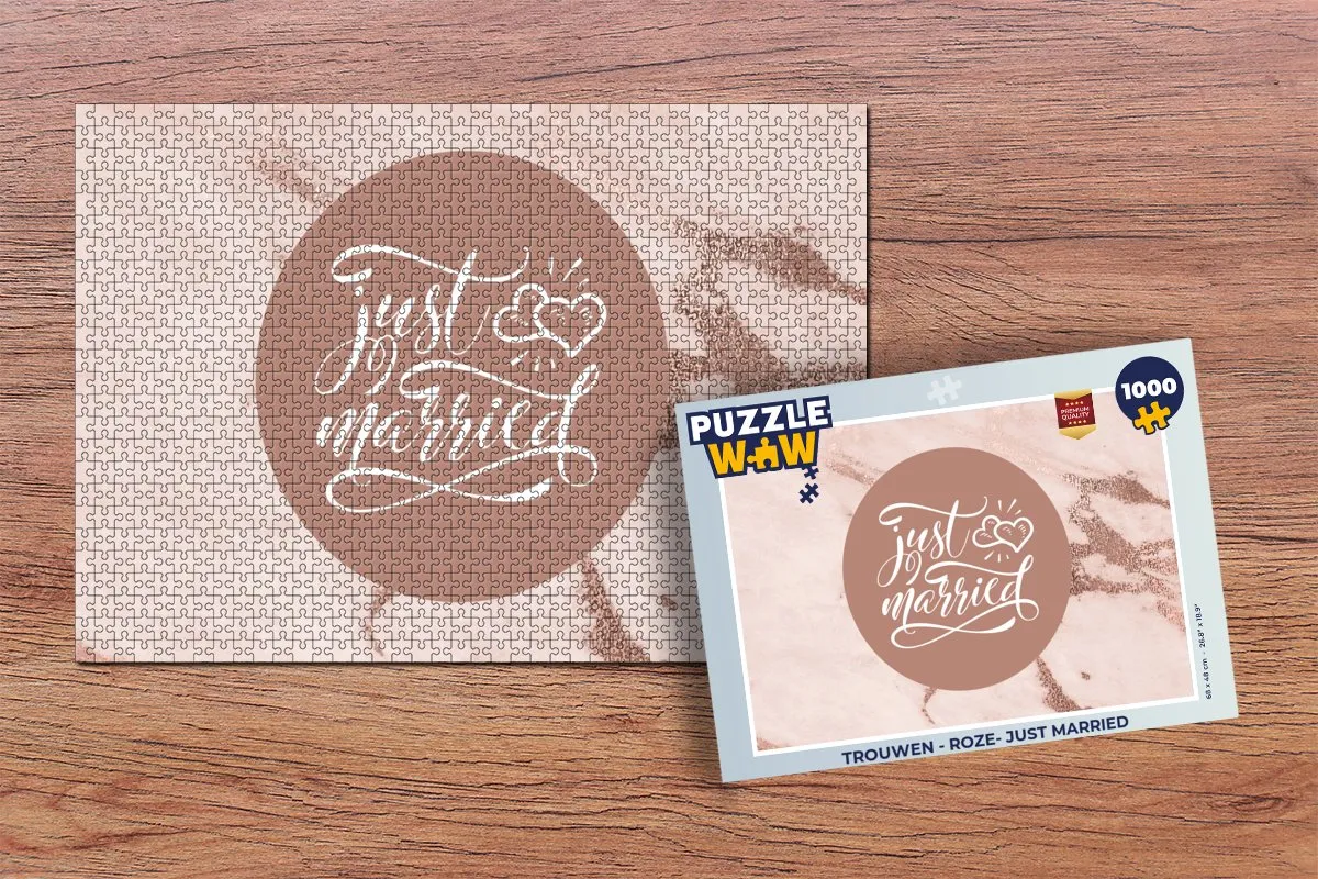 PuzzleWow Just Married Legpuzzel 1000 Stuks - Multicolor