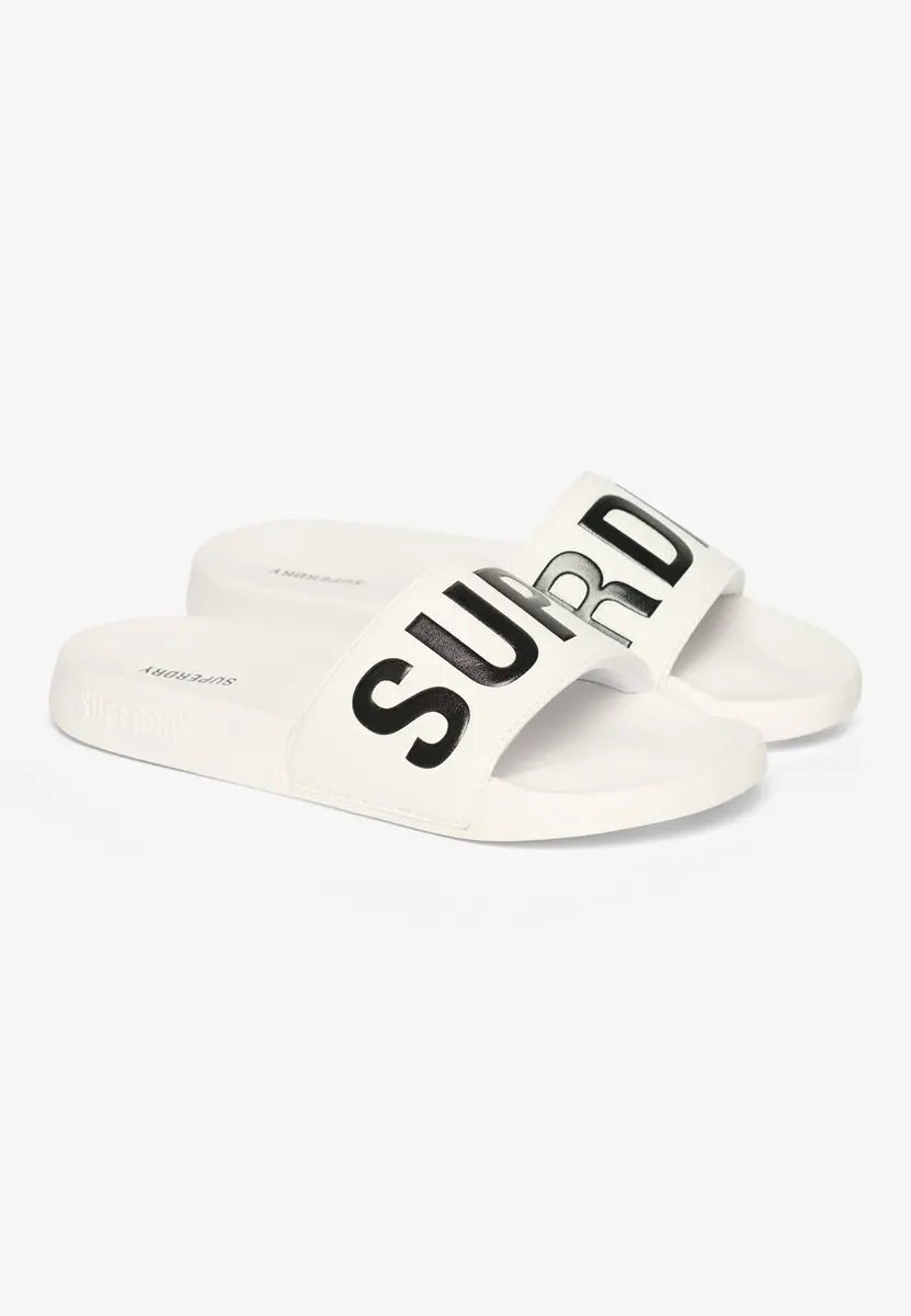 Superdry Dames Code Core Badslippers Optic/Black - afbeelding 3 van 6