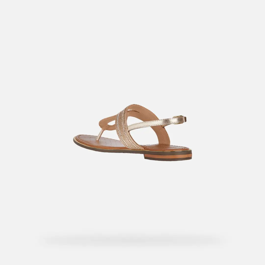 Geox Sozy Plus Dames Sandalen - Donker Goud 35 - afbeelding 2 van 6