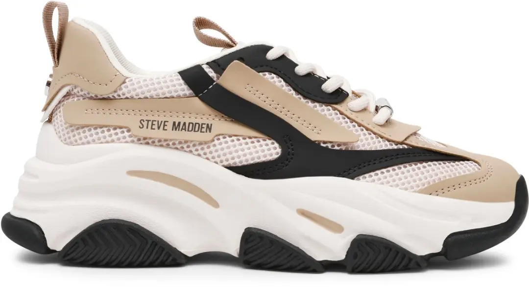 Steve Madden Possession-e Dames Sneakers - Zwart - Maat 39