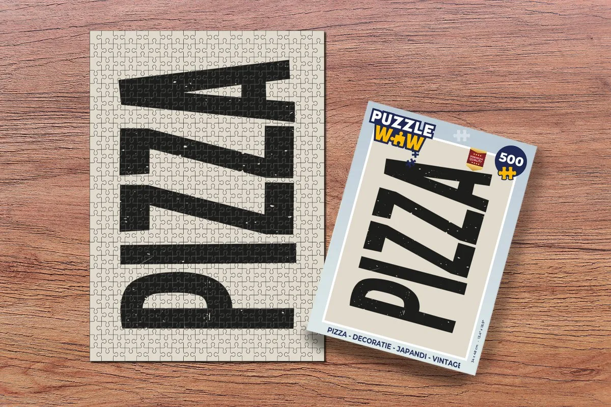 PuzzleWow Japandi Vintage Pizza Legpuzzel 500 Stuks - MPN 8721169405926