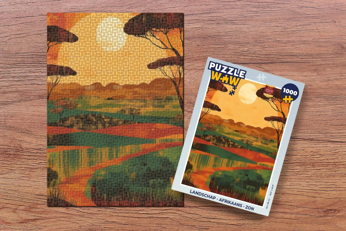 PuzzleWow Afrikaans Landschap Legpuzzel 1000 Stuks