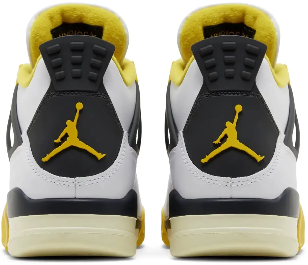 Nike Air Jordan 4 Retro - 42.5 - Wit/Zwart/Geel - afbeelding 5 van 6