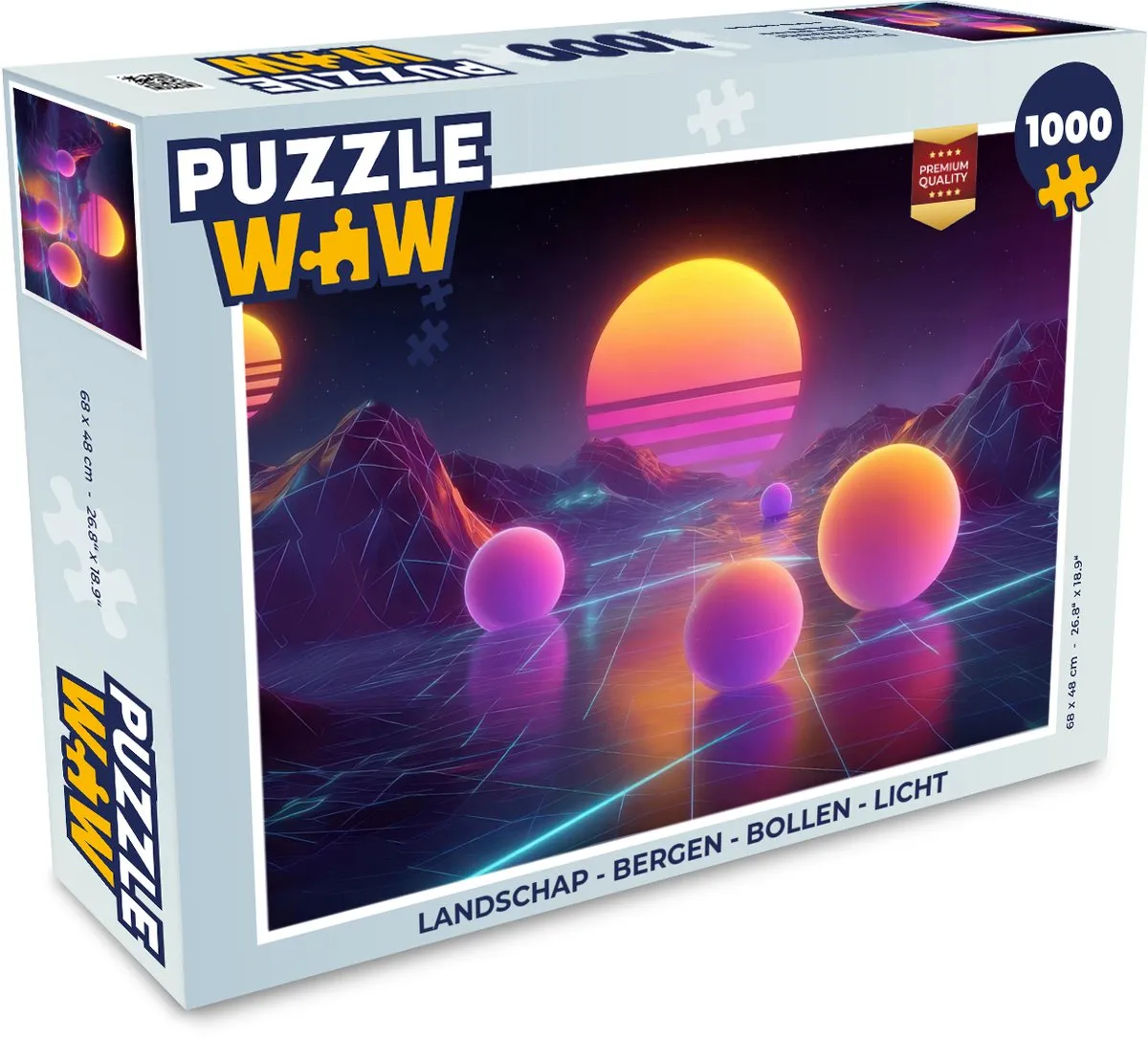 PuzzleWow Bergen & Bollen Legpuzzel 1000 Stuks