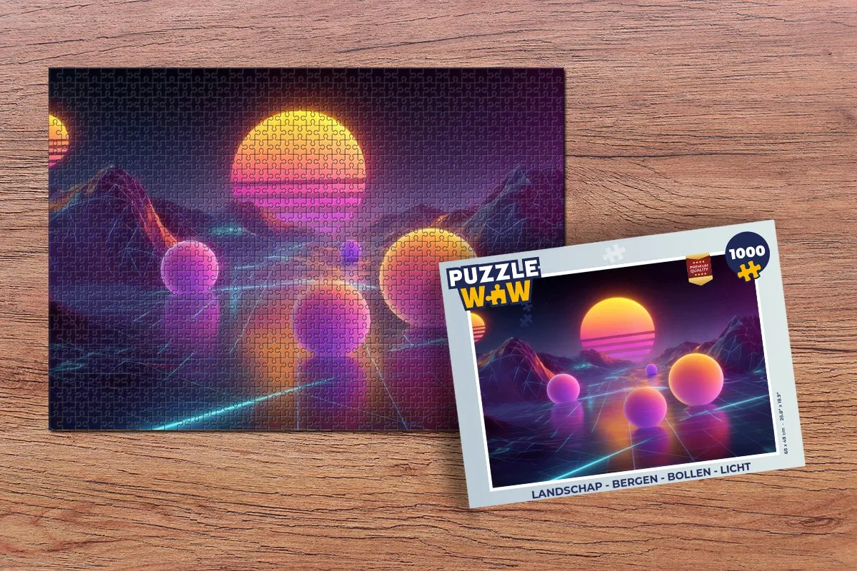 PuzzleWow Bergen & Bollen Legpuzzel 1000 Stuks