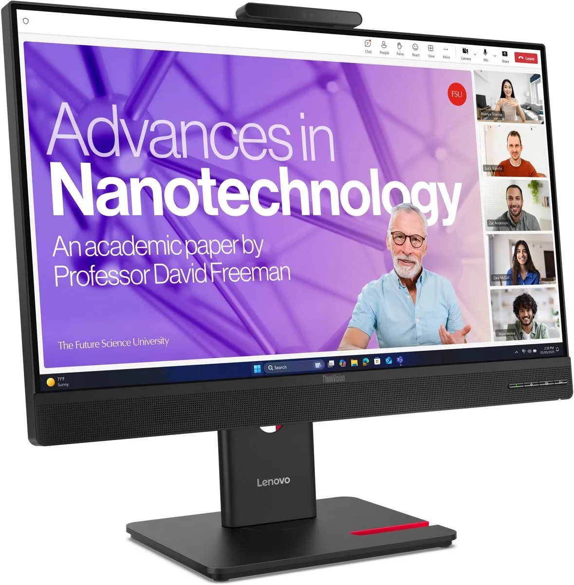 Lenovo ThinkVision T27QD-4v Monitor 27" QHD - Zwart - afbeelding 6 van 6
