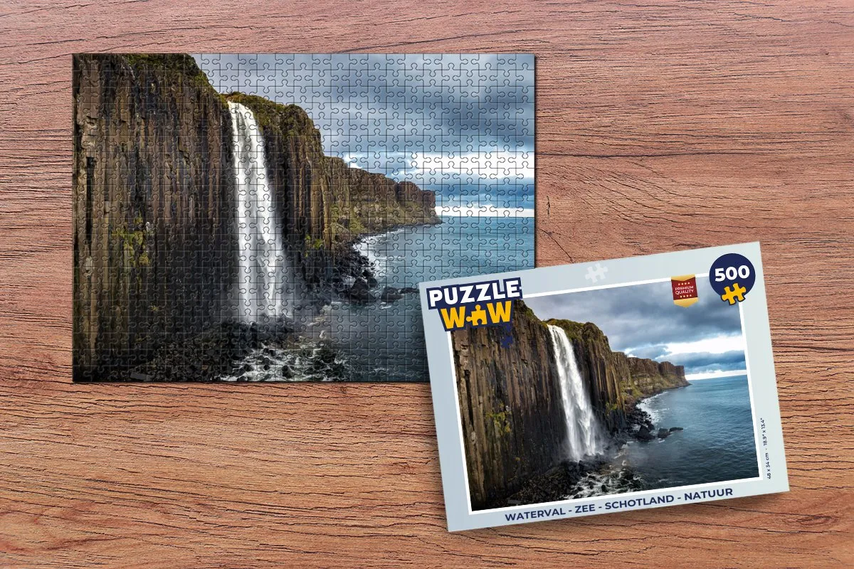 PuzzleWow Waterval Schotland Legpuzzel 500 Stuks - Multicolor