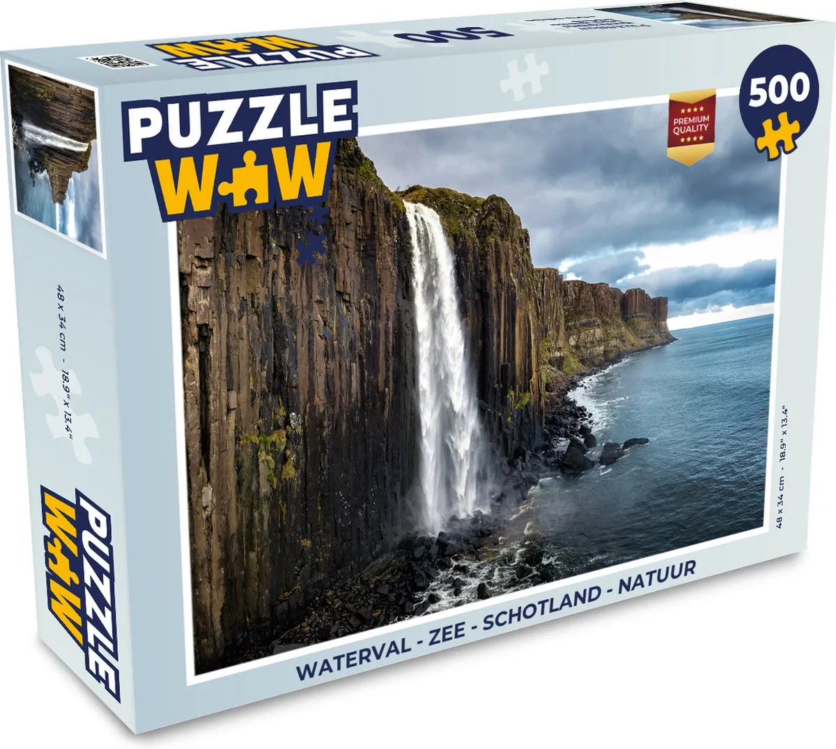 PuzzleWow Waterval Schotland Legpuzzel 500 Stuks - Multicolor