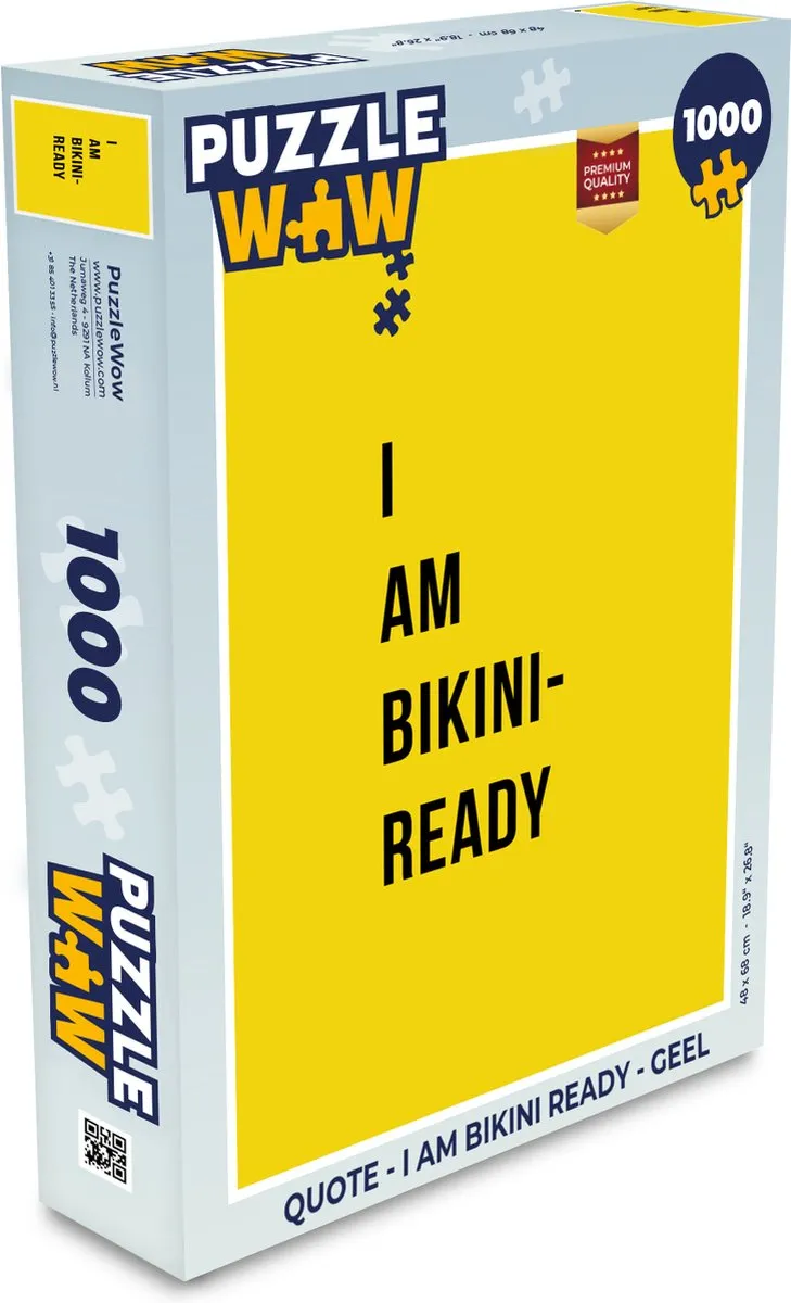 PuzzleWow Quote - I am bikini ready Legpuzzel 1000 Stuks - Multicolor