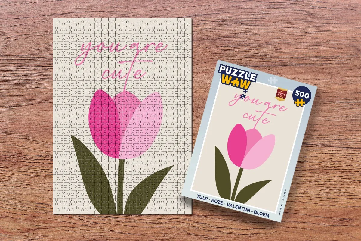 PuzzleWow Tulp Roze Legpuzzel 500 Stuks