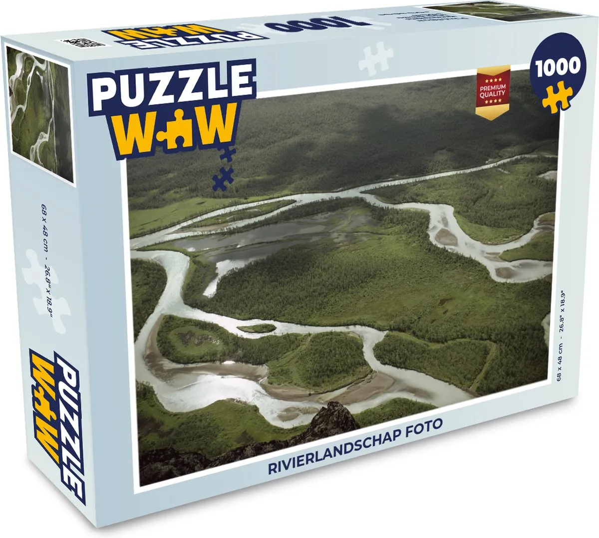 PuzzleWow Rivierlandschap Legpuzzel 1000 Stuks - Multicolor