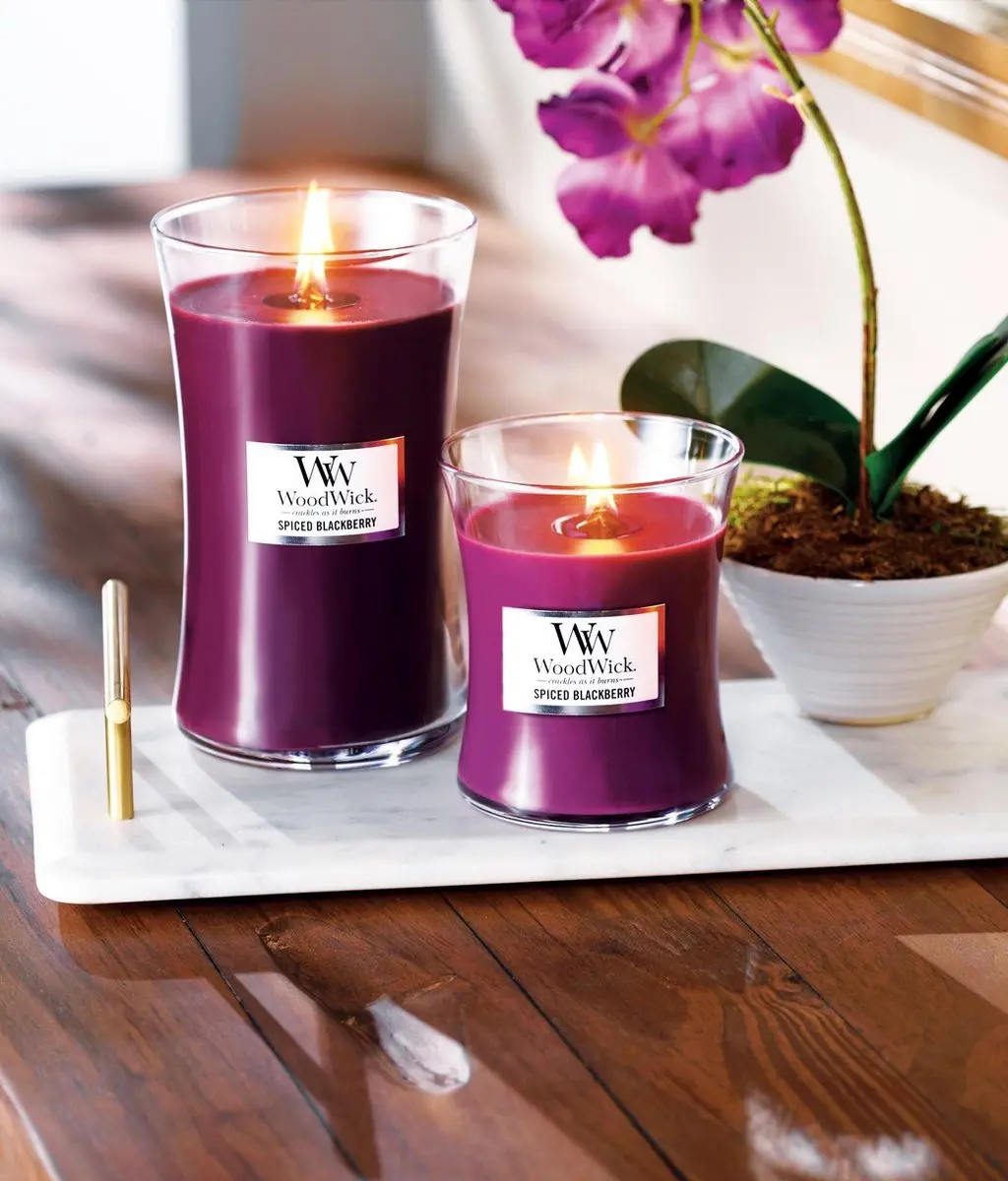 Woodwick Geurkaars Mini Black Cherry - 20 uur - 85gr