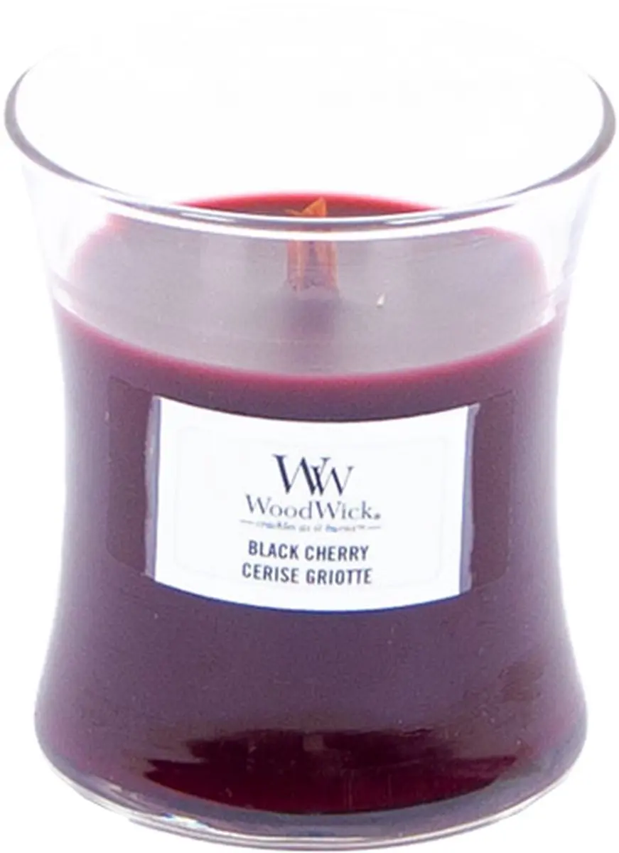 Woodwick Geurkaars Mini Black Cherry - 20 uur - 85gr