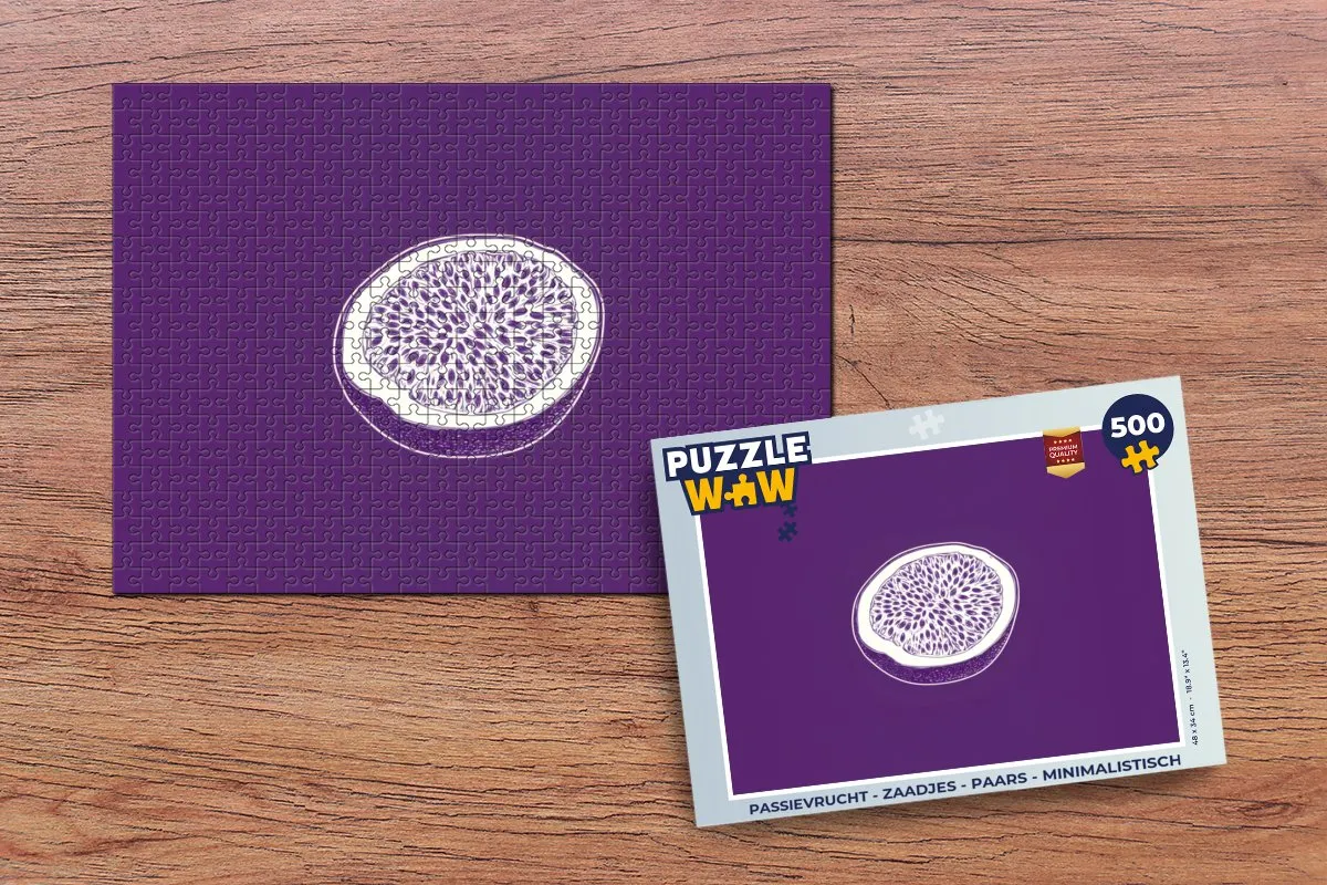 PuzzleWow Passievrucht Legpuzzel 500 Stuks - Paars