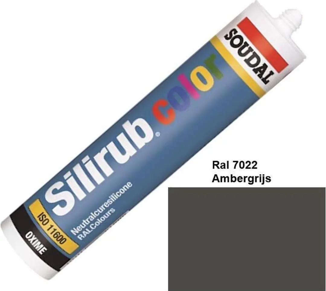 Soudal Silirub Color Kit 310ml - RAL 7022 Schaduwgrijs