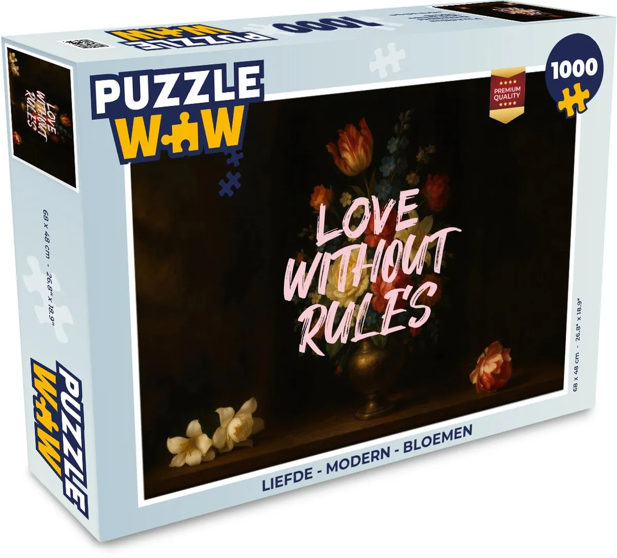 PuzzleWow Liefde Modern Bloemen Legpuzzel 1000 Stuks - Love without rules