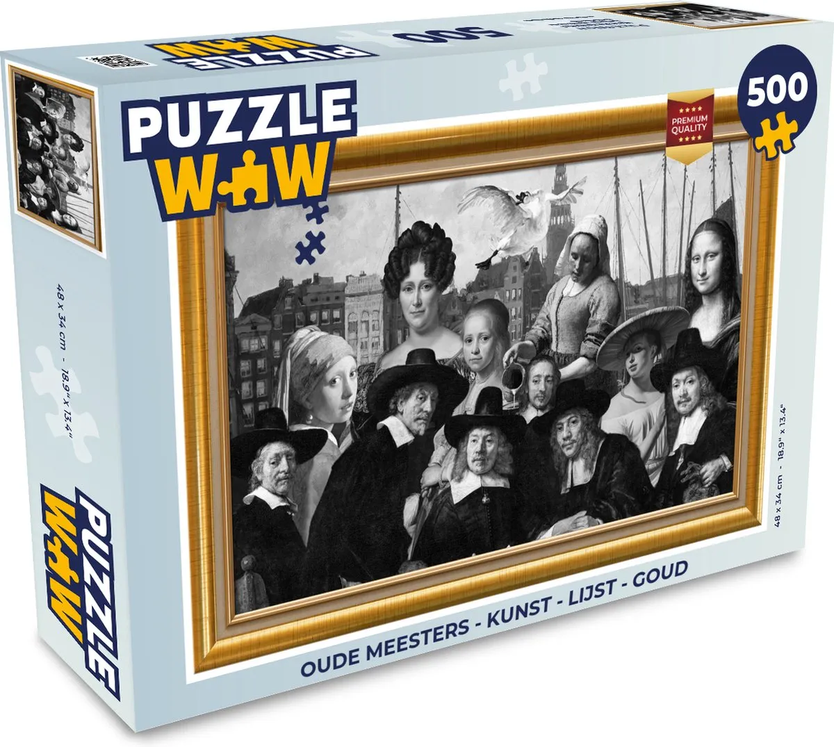 PuzzleWow Oude Meesters Legpuzzel 500 Stuks - Multicolor