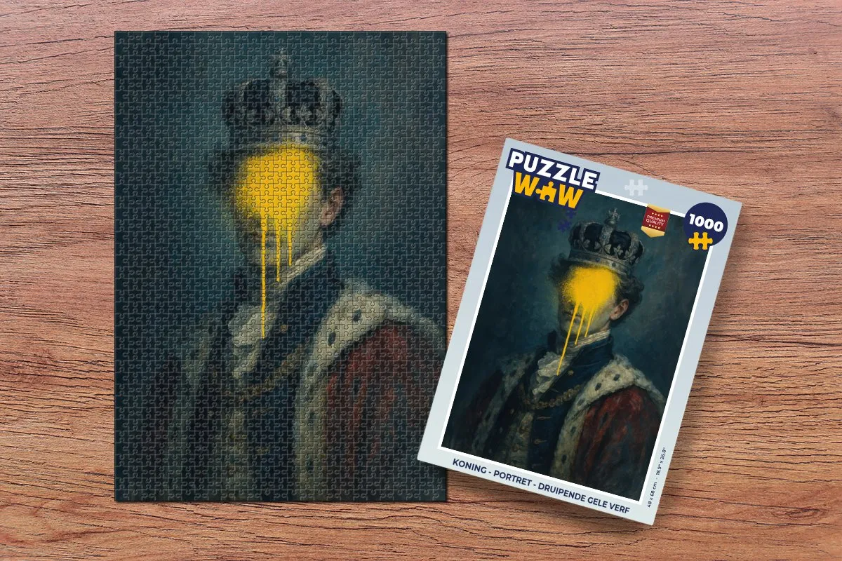 PuzzleWow Legpuzzel Koning - Portret - 1000 Stuks