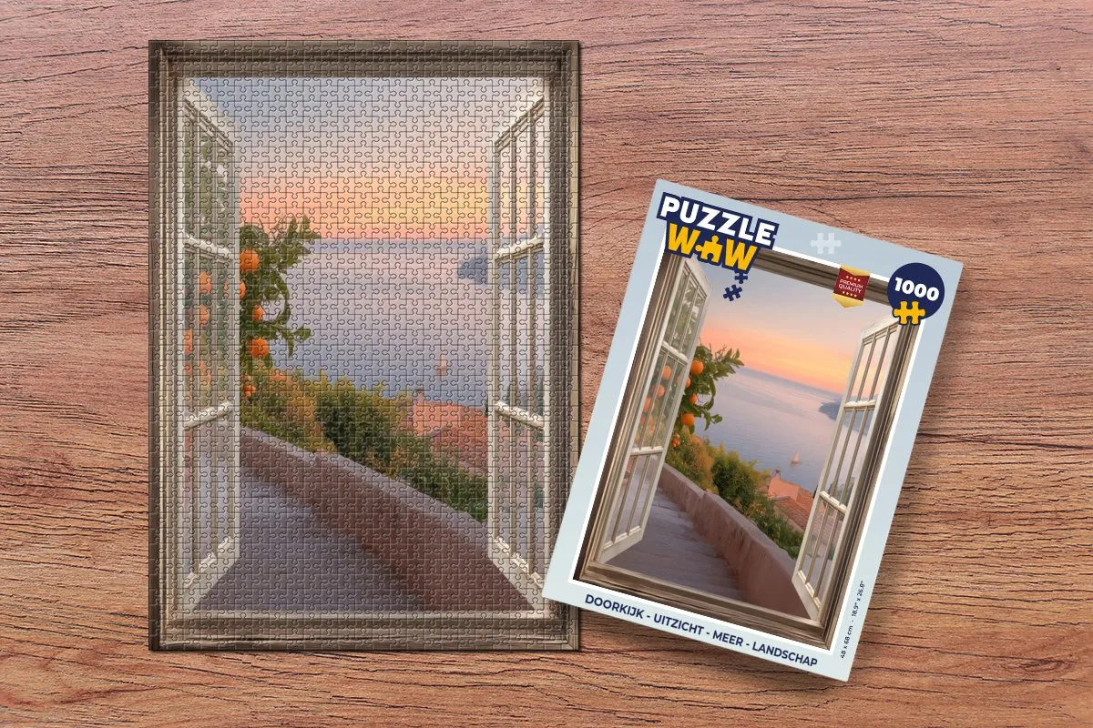 PuzzleWow Legpuzzel 1000 Stuks - Uitzicht Meer