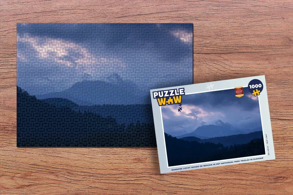 PuzzleWow Legpuzzel Donkere lucht Triglav 1000 Stuks - Multicolor