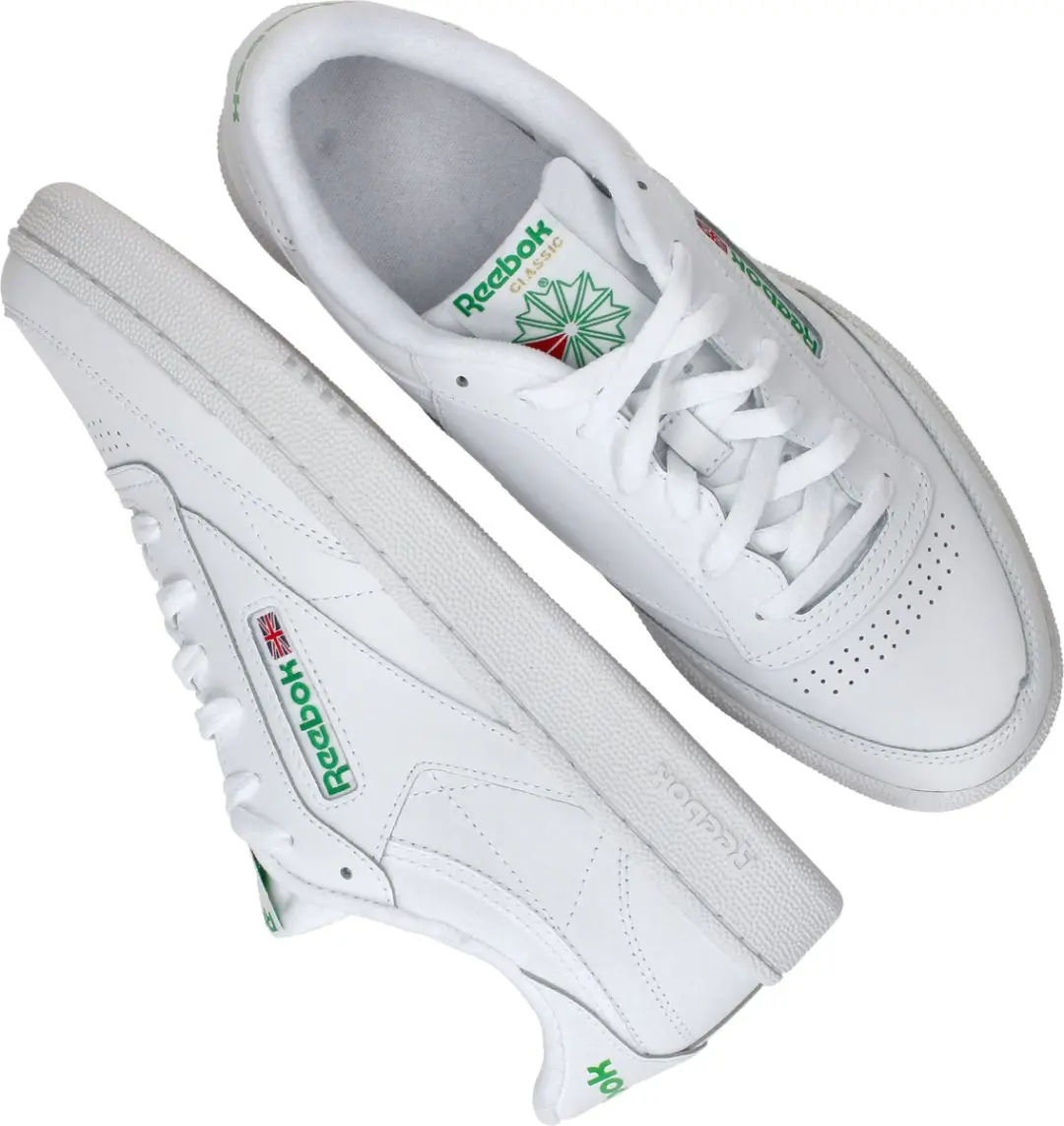 Reebok Club C 85 Heren Sneakers - Intense White/Green - Maat 41 - afbeelding 6 van 6